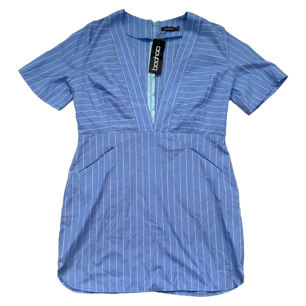 Boohoo Blue Stripe Minidress | NWT
